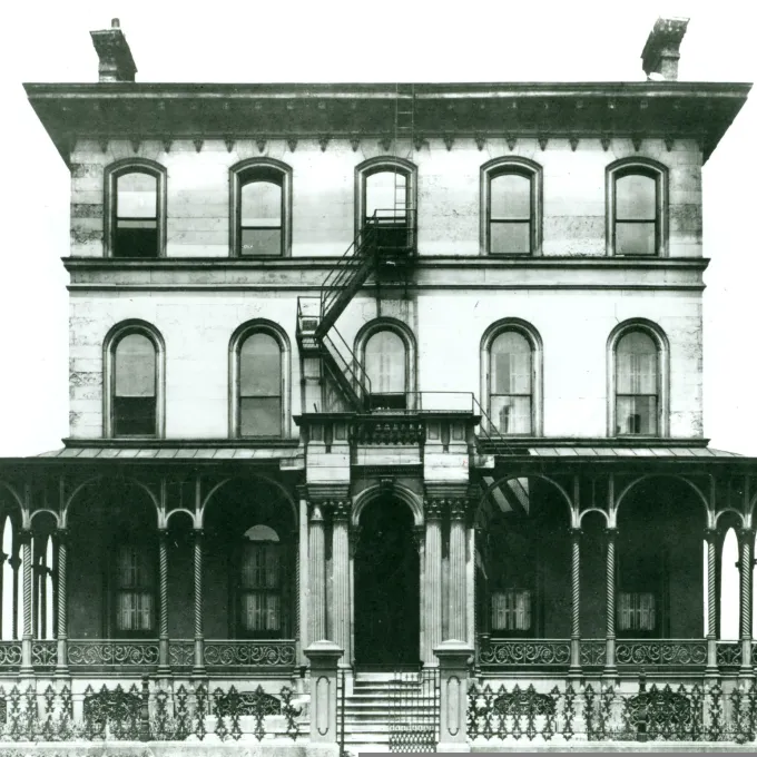 Black and white photograph of James H. Lucas's downtown home